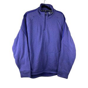 NWT Adidas Purple ClimaWarm 1/4 Zip Pullover Sweatshirt Large Mens Activewear
